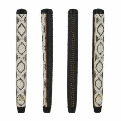 THE GRIP MASTER XOTICS SNAKE SKIN BONE/OSTICH BODY BLACK HYBRID PADDLE PUTTER GRIPS