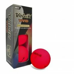 Volvik Vivid Golf Balls Red (3 Ball Sleeve)